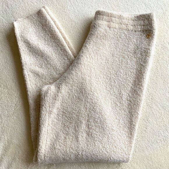 NWT Guess Wool Sweater Jogger Pants Reeda Lurex Boucle Oatmeal LARGE‎ - Picture 2 of 11